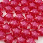 50pcs 18mm Acrylic Star Beads Spacer Beads for DIY Jewelry Making Bracelet Necklace Key Chains Handmade Craft(Watermelon Red) - color: Watermelon Red, size: 18mm