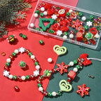100Pcs Christmas Acrylic Beads for Jewelry Making, 19 Styles Xmas Tree Snowflake Bowknot Heart Santa Claus Loose Spacer Beads for Bracelets Necklaces Earrings Making and Crafting - color: Xmas- 100 pcs