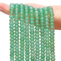 2 Strands (150PCs) Natural Green Aventurine Rondelle Beads, 5 * 8mm Gemstone Loose Spacer Abacus Disk Beads for DIY Bracelet Necklace Earrings Jewelry Making, Craft Supplies Beading Kit - color: Green Aventurine, size: 5*8MM