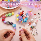 HUISUYTON 190 Pcs Beads for Pens Making, Included Rondelle Spacer Bead and 16/20mm Bubblegum Beads for Pen, Acrylic Bead for Jewelry Making, Bracelets, Beadable Pens - color: 190PCS Beads