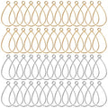60pcs Open Bezels for Resin,Open Frame Pendant Teardrop Hollow Frame Pendants Open Back Frame Pendant for Pressed Flower,Earrings,Bracelet,DIY Crafts(K Gold,White K) - color: K Gold,White K;Teardrop