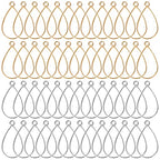 60pcs Open Bezels for Resin,Open Frame Pendant Teardrop Hollow Frame Pendants Open Back Frame Pendant for Pressed Flower,Earrings,Bracelet,DIY Crafts(K Gold,White K) - color: K Gold,White K;Teardrop