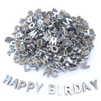300+ Pieces 9x12mm Big Large Alphabet Letter Beads Charms A-Z Mixed Plastic Shape Loose Bead for Jewelry Making Bracelets Necklaces Key Chains (Silvery) - color: Silver, size: 300 Pieces