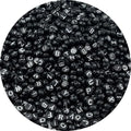 1000pcs Round Letter Beads 4x7mm Acrylic Alphabet Beads Spacer Beads for Jewelry Making Bracelets Necklace Earring Key Chains DIY Craft(R-Silver Letter Black Bead) - color: R-Silver Letter Black Bead