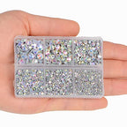 4000pcs Hot Fix Round Crystals Gems Glass Stones Hotfix Flat Back Rhinestones (Crystal AB) - color: Crystal AB, size: 4000 Count (Pack of 1)