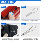 OROOTL Fishing Crimping Tool Kit, Fishing Crimp Pliers with 500pcs Crimp Sleeves Beads Set, Heavy Duty Wire Leader Rope Crimper Tool Wire Cutter Aluminum Copper Loop Sleeves