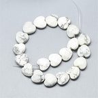 Fashewelry 18pcs Faceted Heart Natural Howlite Stone Beads Tumbled Chakra Gemstone Beads Crystal Healing Drilled Loose Beads for Earring Bracelet Necklace Jewelry Making, 10x10mm - color: Howlite, 10x10mm