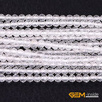 GEM-Inside Natural 2mm Clear White Quartz Gemstone Loose Beads Round Faceted AAA Grade Crystal Energy Stone Power for Jewelry Making 15" - color: Aaa Clear White Quartz, size: 2mm