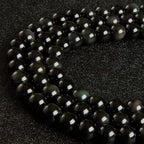 100pcs 10mm Black Obsidian Beads Natural Gemstone Beads Round Loose Beads for Crafting and Jewelry Making - color: Black Obsidian, size: 10mm