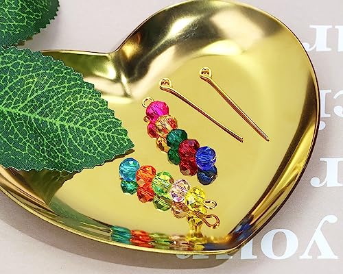 Shapenty 200PCS Mini Metal Wire Eyepins Beading Small Open Eye Head Pins Needles Bulk for DIY Craft Bead Earring Pendant Necklace Bracelet Jewelry Charm Finding Making (30mm/1.18Inch, Gold) - color: Gold, size: 30 mm