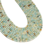 170 Pcs 2x4mm Natural Green Amazonite Stone Bead Heishi Disc Gemstone Beads for Bracelets Jewelry Making Crafts - color: Green Amazonite, size: 2x4mm