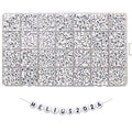 Melius 1450Pcs Acrylic Letter and Number Beads, 4x7mm Alphabetical Flat Round Alphabet Beads in 28 Grid Box for Bracelets, DIY Crafts - color: White-Number, size: 4x7mm