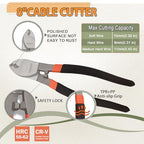 bolt cutters,4 pieces heavy duty bolt cutters pliers set, 14" & 8" Bolt Cutter, 8" Wire Cable Cutter, 8" Wire Rope Cutter, Cr-V Blade for Cutting Locks, Steel Wire, Chains, with golves