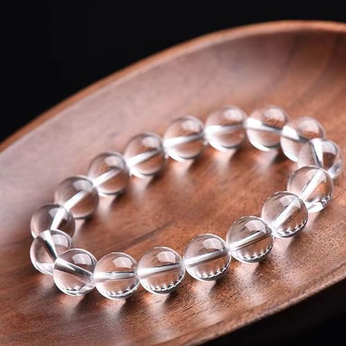 Handmade 8mm Beaded Bracelets For Men Protection Bracelet For Women Chakra Feng Shui Stretchy Handmade Lucky Money Stretchy Crystal Bracelets Best Gifts - color: Clear quartz