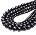 ABCGEMS Rio-Grande Black Onyx Beads from Brazil (Sourced from The Renowned Gem-Producing Region of Rio Grande do Sul, Brazil - Mohs Hardness 7) Mirror-Like Polish Smooth Round 10mm - color: Black Onyx (From Brazil)