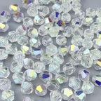 100pcs 8mm Bicone Crystal Glass Beads Faceted Bicone Crystal Beads Bulk Glass Spacer Beads for Bracelets Necklace Pendants Earrings DIY Jewelry Craft Making(Crystal AB) - color: Crystal AB, size: 8mm