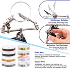 Glarks 1489Pcs Jewelry Making Kit - Supplies with Pliers, Wires, Findings for Making and Repair - size: 1480pcs