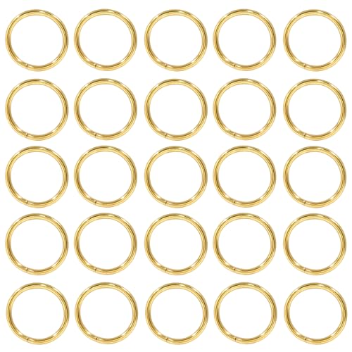 Litoexpe 20mm Open Jump Rings 150 Pcs with a Box, 2mm Thickness Rings Connectors for Necklace Bracelet Jewelry Making (Gold) - color: Gold