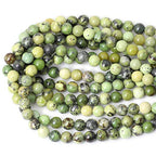 35PCS 10mm Natural Australian Jade Gemstone Round Loose Beads for Jewelry Making DIY Handmade Materials 1 Strand 15" - color: Australian jade, size: 10mm