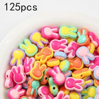 125pcs Acrylic Beads Colorful Rabbit Beads Rainbow Color Beads for Jewelry Making Handmade DIY Bracelet, Charms Keychain Craft Supplies (Rabbit) - color: rainbow rabbit