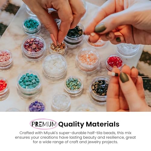 Mack and Rex Tila Bead Mixes (Meadow) – Half Tila Beads – Includes Sea Foam Green, Transparent Moss Picasso, Olive, Green Matte Rainbow, Two Golf Lime Green Shades, and Metallic Green - color: Meadow, size: 10 Gram Bag