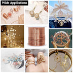 82 Feet Tarnish Resistant Copper Wires 20 Gauge/0.8mm Jewelry Craft Wires Beading Wire for Jewelry Making, Wire Wrapping and Crafting(Copper) - color: 1Copper, size: 20 Gauge