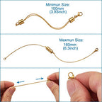 Pandahall 6Pcs Stainless Steel Chain Extenders Thin Snake Chains Adjustable Necklace Extender Chains with Lobster Clasps for Bracelet Necklace Jewelry Making, 3.93-6.30 inch