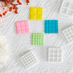 Xaekicr Grid Square Polymer Clay Cutters Set – 4PCS Geometric Clay Cutters for DIY Jewelry Making, Clay Tools for Polymer Clay Molds and Earring Projects - color: L color