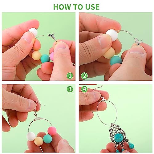 200PCS Earring Making Kit - Beading Hoop Finding, Open Hoops Bulk Wire for DIY Jewelry Craft Supplies - Teardrop and Round