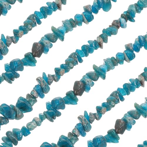 MECCANIXITY 310 Pcs Natural Drilled Blue Turquoise Gray Gemstone Chips Bulk 3mm to 5mm Dia. Irregular Tumbled Crystal Chip Beads for Jewelry Making Craft Supplies (Blue Gray) - color: Blue Turquoise Gray, size: 3-5mm