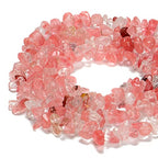 3-5mm Natural Cherry Quartz Gemstone Chips Loose Beads Semi Precious for Jewelry Making DIY Handmade Craft Supplies 1 Strand per Bag Approxi 32" - color: Cherry Quartz