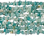 Genuine Amazonite Chip Beads 5-8mm Irregular Shaped Tumbled Stone Chips for Jewelry Making 1 Strand 32" - color: Amazonite