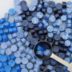 Sealling Wax Atopbb 250Pcs Blue Mix Sealing Wax Beads for WaxSeal Stamp, Blue WaxSeal Beads Set with 5 Colors Perfect for Gift Sealing, Letter WaxSealing (250, Blue Mix) - color: Blue Mix