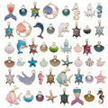YouLuo 100Pcs Bracelet Charms for Jewelry Making Wholesale Bulk Jewelry Making Bracelets Charm KC Gold Alloy Charm Pendants and Gold Plated Enamel Charms Pendants for Bracelet Necklace - color: Ocean