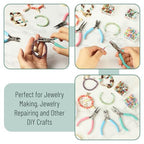 Mr. Pen- Pliers for Jewelry Making, 3 Pack, Chain Nose, Round Nose Pliers Set and Wire Cutter for Beading, Wire Wrapping, Jump Rings, Jewelry Repair, Crafting, DIY - color: Pastel 2