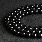 100pcs 8mm Black Agate Beads Natural Gemstone Beads Round Loose Beads for Jewelry Making - color: Black Agate, size: 8mm