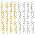 200PCS Chain Extender, 50mm x 4mm Removable Gold & Silver Extender for Necklaces Bracelet Keychain, Jewelry Making Chain for Women, DIY Craft Chains Supplies