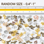 stino 100 Gram Metal Charms for Jewelry Making, Silver & Gold Plated, Bulk Pack for Bracelets, Necklaces, Crafts - color: Dog Mixed Color