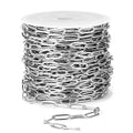 [33 Ft] Stainless Steel Paperclip Chains Roll, 4.3mm Width 304 Stainless Steel Oval Link Chains Spool Bulk for Jewelry Making - color: 4.3mm width