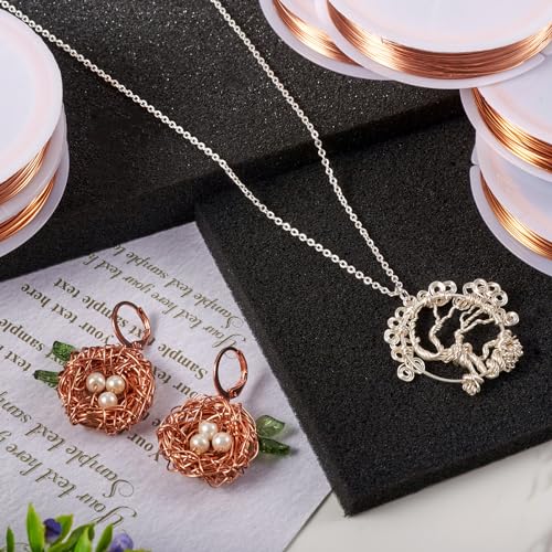 Cheriswelry 28 Gauge Raw Copper Wire Jewelry Beading Craft Wire Tarnish Resistant Copper Wire 0.3mm for Jewelry Making Wrapping Supplies, 236.22 Ft - size: 28 Gauge(0.3mm)