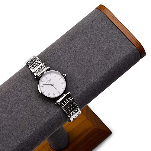 Solid Wood T-Bar Watch Display Stand Jewelry Display Props Jewelry Organizer Holder for Watch Bracelet - color: GREY T SHAPE DISPLAY