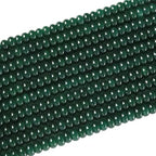 76pcs 5x8mm Natural Dark Green Jade Stone Rondelle Spacer Loose Beads Abacus Disk Stone Round Loose Gemstone Beads for Jewelry Making DIY Bracelet Necklace - color: Dark green Jade Stone, size: 5x8mm Abacus Disk