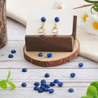 Fashewelry 50Pcs Natural Lapis Lazuli Cabochon Stone Half Round Beads 6mm Flat Back Gemstone Chakra Healing Crystal Dome Cover Cabs for Jewelry Making - color: 5-Dyed Lapis Lazuli, size: 6x3~4mm