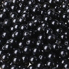 LAIDANLA Black Obsidian 6mm Natural Stone Beads Round Loose Gemstone Stone Beads for DIY Bracelet Necklace Earrings Jewelry Making Polishing Genuine Real Beading 96PCS 2 Strand 32" - color: E-Black Obsidian, size: 6mm