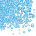 MECCANIXITY 15/0 11/0 8/0 6/0 Glass Seed Beads 1.5mm/2mm/3mm/4mm Loose Seed Beads for Jewelry Earring Bracelet Craft Making, 5888PCS, Lake Blue - color: Lake Blue