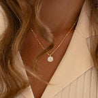 Mothers Day Gifts for Mom Cross Necklace for Women Dainty 14K Gold Plated Cross Coin Necklace Simple Round Disc Pendant Minimalist Cute Charm Everyday Religious Jewelry Gifts - style: bead chain