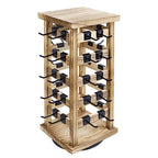 Ikee Design Wood Rotating Jewelry Display, Removable 42 Hooks Earring Display Stand, 5 Bars Earring Organizer Stand, Oak Color - color: 4 side, Oak, 42 hooks