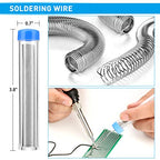 Soldering Iron Kit, 60W Upgraded Soldering Kits Adjustable Temperature Welding Tool Solder Irons Pen with On/Off Switch Use for Electrical Repairs - color: 19-in-1