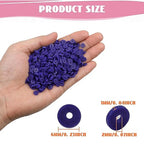 2000Pcs White Clay Beads Polymer Clay Spacer Beads Flat Bead 6mm Round Heishi Vinyl Bead for DIY Craft Gift Adults Bracelets Necklace Jewelry Making Earring Accessories Royal Blue - color: Royal Blue