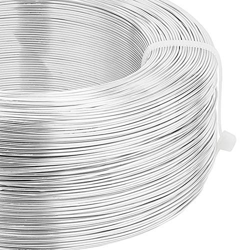 BENECREAT 984 Feet 20 Gauge Aluminum Craft Wire, Bendable Metal Sculpting Wire for Beading Jewelry Making Garden Supply - color: Silver (20 Gauge, 984 Feet), size: 20 Gauge